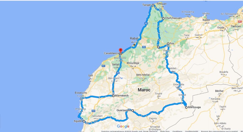 15 days tour from Casablanca
